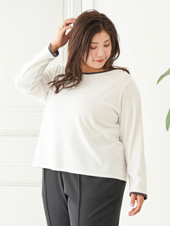 Re-J＆SUPURE(リジェイ＆スプル) |【Sasaki Mikiコラボ】前後2Way配色ヘンリーネックトップス