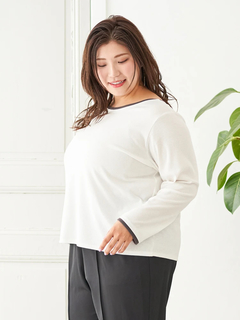 Re-J＆SUPURE(リジェイ＆スプル) |【Sasaki Mikiコラボ】前後2Way配色ヘンリーネックトップス