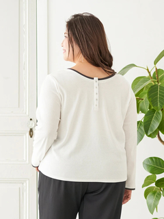 Re-J＆SUPURE(リジェイ＆スプル) |【Sasaki Mikiコラボ】前後2Way配色ヘンリーネックトップス