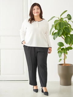 Re-J＆SUPURE(リジェイ＆スプル) |【Sasaki Mikiコラボ】前後2Way配色ヘンリーネックトップス