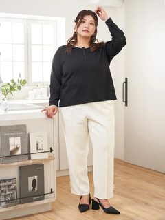 Re-J＆SUPURE(リジェイ＆スプル) |【Sasaki Mikiコラボ】前後2Way配色ヘンリーネックトップス