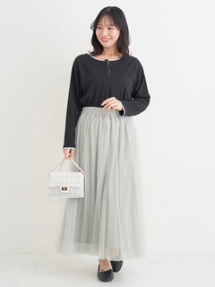 Re-J＆SUPURE(リジェイ＆スプル) |【Sasaki Mikiコラボ】前後2Way配色ヘンリーネックトップス