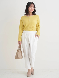 Re-J＆SUPURE(リジェイ＆スプル) |【Sasaki Mikiコラボ】前後2Way配色ヘンリーネックトップス