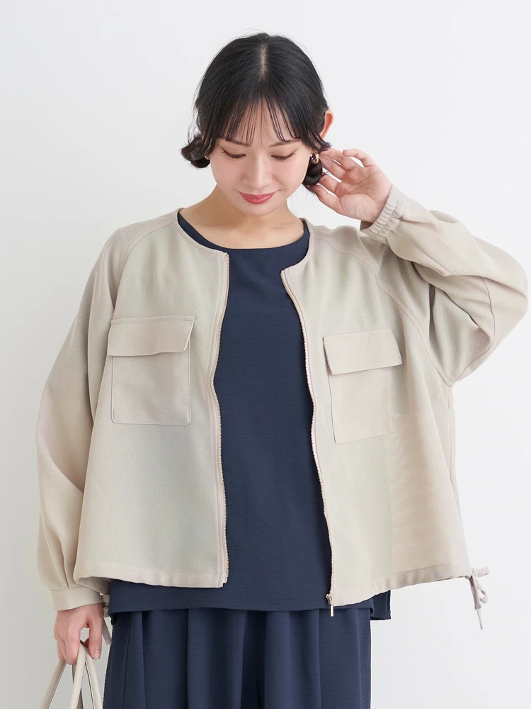 メッシュZIPジャケット（大きいサイズ・ぽっちゃり女子向け