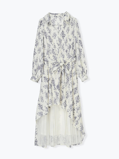 Re-J＆SUPURE(リジェイ＆スプル) |裾チュールアシメ切り替え花柄シャツワンピース