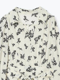 Re-J＆SUPURE(リジェイ＆スプル) |裾チュールアシメ切り替え花柄シャツワンピース