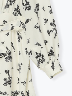 Re-J＆SUPURE(リジェイ＆スプル) |裾チュールアシメ切り替え花柄シャツワンピース