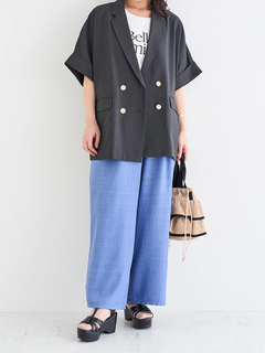 Re-J＆SUPURE(リジェイ＆スプル) |【接触冷感】ターンバックロゴ刺繍シャツ