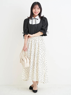 Re-J＆SUPURE(リジェイ＆スプル) |【WEB限定】ドットスカートドッキングワンピース