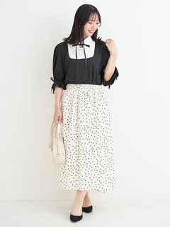Re-J＆SUPURE(リジェイ＆スプル) |【WEB限定】ドットスカートドッキングワンピース