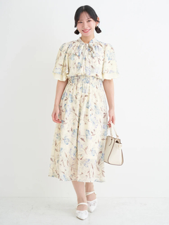 Re-J＆SUPURE(リジェイ＆スプル) |【WEB限定】花柄ボウタイワンピース