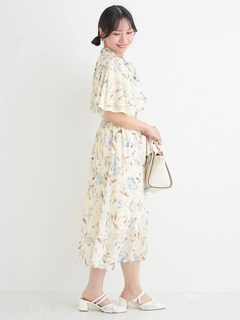 Re-J＆SUPURE(リジェイ＆スプル) |【WEB限定】花柄ボウタイワンピース