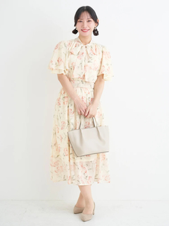 Re-J＆SUPURE(リジェイ＆スプル) |【WEB限定】花柄ボウタイワンピース