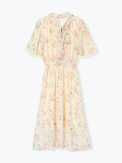 Re-J＆SUPURE(リジェイ＆スプル) |【WEB限定】花柄ボウタイワンピース