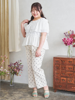 Re-J＆SUPURE(リジェイ＆スプル) |【Komachiコラボ】ドットイージーパンツ