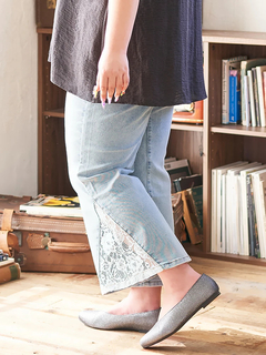 Re-J＆SUPURE(リジェイ＆スプル) |【Kannaコラボ】サイドレース切替デニムフレアパンツ