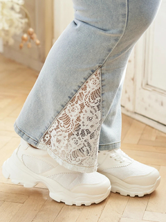 Re-J＆SUPURE(リジェイ＆スプル) |【Kannaコラボ】サイドレース切替デニムフレアパンツ