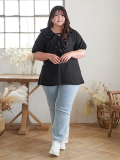 Re-J＆SUPURE(リジェイ＆スプル) |【Kannaコラボ】サイドレース切替デニムフレアパンツ