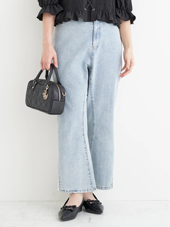 Re-J＆SUPURE(リジェイ＆スプル) |【Kannaコラボ】サイドレース切替デニムフレアパンツ