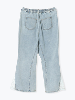 Re-J＆SUPURE(リジェイ＆スプル) |【Kannaコラボ】サイドレース切替デニムフレアパンツ