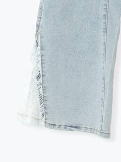 Re-J＆SUPURE(リジェイ＆スプル) |【Kannaコラボ】サイドレース切替デニムフレアパンツ