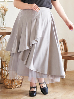 Re-J＆SUPURE(リジェイ＆スプル) |【Kannaコラボ】プリーツ×チュールラッフルスカート