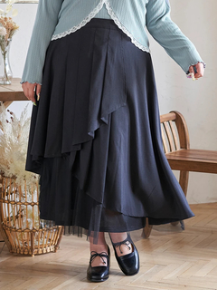 Re-J＆SUPURE(リジェイ＆スプル) |【Kannaコラボ】プリーツ×チュールラッフルスカート