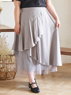 Re-J＆SUPURE(リジェイ＆スプル) |【Kannaコラボ】プリーツ×チュールラッフルスカート