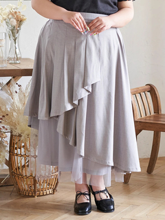 Re-J＆SUPURE(リジェイ＆スプル) |【Kannaコラボ】プリーツ×チュールラッフルスカート