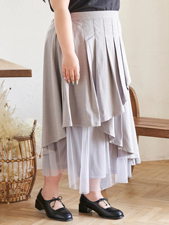 Re-J＆SUPURE(リジェイ＆スプル) |【Kannaコラボ】プリーツ×チュールラッフルスカート