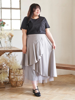 Re-J＆SUPURE(リジェイ＆スプル) |【Kannaコラボ】プリーツ×チュールラッフルスカート