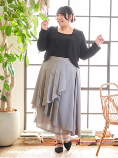 Re-J＆SUPURE(リジェイ＆スプル) |【Kannaコラボ】プリーツ×チュールラッフルスカート