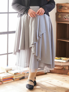 Re-J＆SUPURE(リジェイ＆スプル) |【Kannaコラボ】プリーツ×チュールラッフルスカート