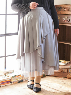 Re-J＆SUPURE(リジェイ＆スプル) |【Kannaコラボ】プリーツ×チュールラッフルスカート