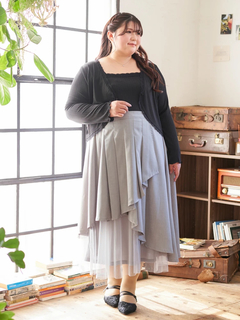 Re-J＆SUPURE(リジェイ＆スプル) |【Kannaコラボ】プリーツ×チュールラッフルスカート