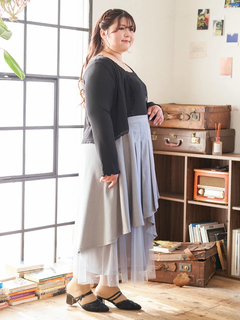 Re-J＆SUPURE(リジェイ＆スプル) |【Kannaコラボ】プリーツ×チュールラッフルスカート