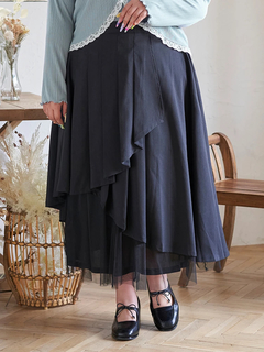 Re-J＆SUPURE(リジェイ＆スプル) |【Kannaコラボ】プリーツ×チュールラッフルスカート