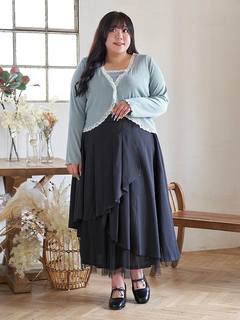 Re-J＆SUPURE(リジェイ＆スプル) |【Kannaコラボ】プリーツ×チュールラッフルスカート