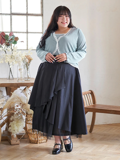 Re-J＆SUPURE(リジェイ＆スプル) |【Kannaコラボ】プリーツ×チュールラッフルスカート