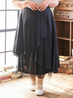 Re-J＆SUPURE(リジェイ＆スプル) |【Kannaコラボ】プリーツ×チュールラッフルスカート