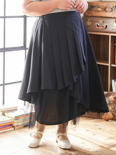 Re-J＆SUPURE(リジェイ＆スプル) |【Kannaコラボ】プリーツ×チュールラッフルスカート