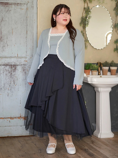 Re-J＆SUPURE(リジェイ＆スプル) |【Kannaコラボ】プリーツ×チュールラッフルスカート