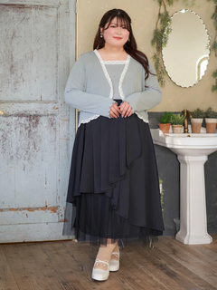 Re-J＆SUPURE(リジェイ＆スプル) |【Kannaコラボ】プリーツ×チュールラッフルスカート