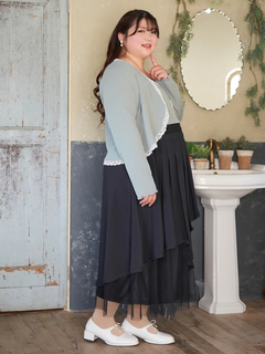 Re-J＆SUPURE(リジェイ＆スプル) |【Kannaコラボ】プリーツ×チュールラッフルスカート