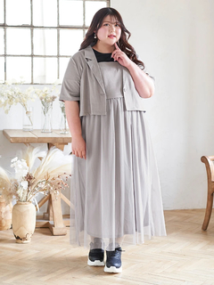 Re-J＆SUPURE(リジェイ＆スプル) |【Kannaコラボ】[SET]ジャケット×チュールジャンスカアンサンブル