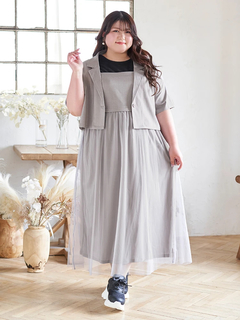 Re-J＆SUPURE(リジェイ＆スプル) |【Kannaコラボ】[SET]ジャケット×チュールジャンスカアンサンブル