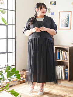 Re-J＆SUPURE(リジェイ＆スプル) |【Kannaコラボ】[SET]ジャケット×チュールジャンスカアンサンブル