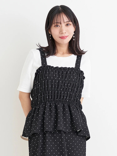 Re-J＆SUPURE(リジェイ＆スプル) |[SET]シャーリングジャンパースカート×リブTシャツ