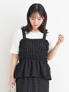Re-J＆SUPURE(リジェイ＆スプル) |[SET]シャーリングジャンパースカート×リブTシャツ