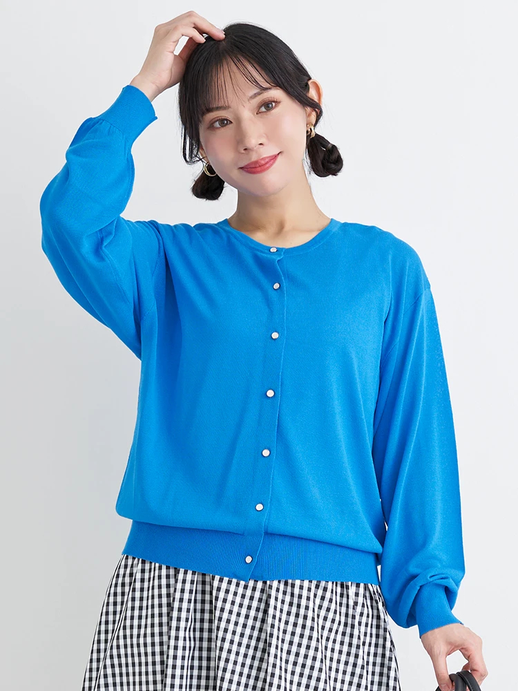 Re-J＆SUPURE(リジェイ＆スプル) |【UVカット・接触冷感】シアークルーネックカーディガン